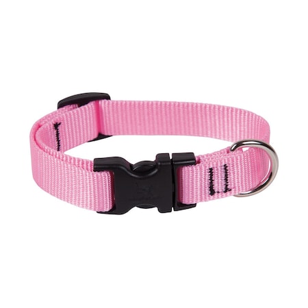 Lupine LupinePet Basic Solids Pink Pink Nylon Dog Adjustable Collar 57501